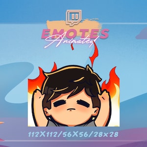 Animated BOY Emote - Twitch Fire  Emote | Meme Emote | Kawaii GIF | Custom emotes