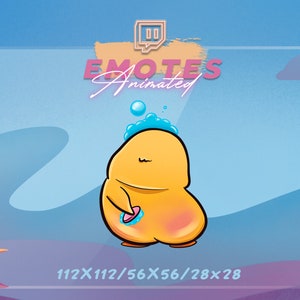 アニメーション付きアヒルのお尻Twitchエモート：ちびのお尻（デジタルダウンロード）
