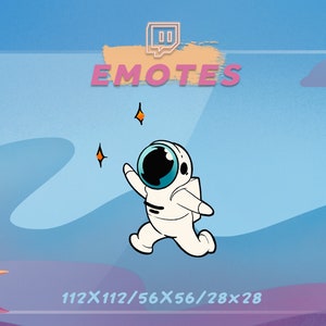 Chibi Emote - Gesto de astronauta / Gesto de discordia / Twitch emote anime / Gestos de estrella