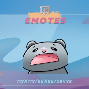 Cute Surprised Hamster - Twitch Emote | Chibi Emote | Kawaii Hamster | Custom Emote