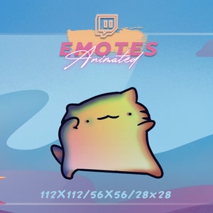 Gesto de Twitch - Rave Cat / Gesto de baile / Gesto de fiesta / Gesto de Chibi / Gesto de Twitch Kawaii