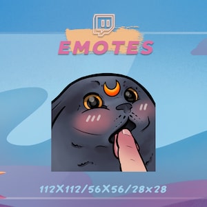 Luna Sailor Moon Cat - Twitch emote | Anime emote | Discord emote | Meme cat | Custom emote