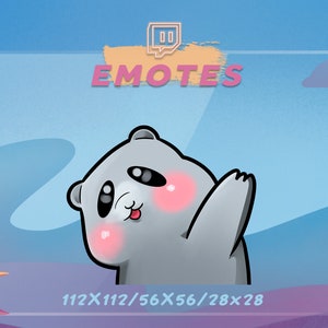 Groet Hamster - Twitch Emote | Kawaii-hamster | Chibi-emote | Aangepaste emoties