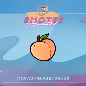 Animated Peach Emote - Cute booty emote | Discord emote | butt emojis | custom emotes