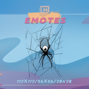 Spider Web Twitch Emote: Halloween Custom Emotes (Digital Download)