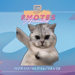 DANCING CAT meme - Koto Nai Cat - Meme-emote | Emote streamen | Meme-emote | Kawaii GIF