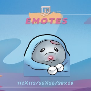 Gezellige hamster - Twitch Emote | Winter-emote | Chibi-emote | Kawaii-hamster | Aangepaste emoties