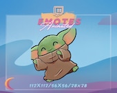 Twitch Chibi Emote - Animated Baby Yoda - Dancing emote | Kawaii emote | Discord emote