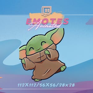Gesto Chibi de Twitch - Baby Yoda animado - Gesto de baile / Gesto kawaii / Gesto de Discord