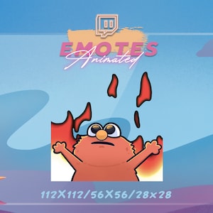 Animated Hellmo Emote - Twitch Fire  Emote | Meme Emote | Kawaii GIF | Custom emotes