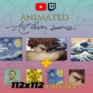 Art Lover animated streaming scenes - Starting soon | BRB | Ending Soon| Offline - Twitch/Youtube