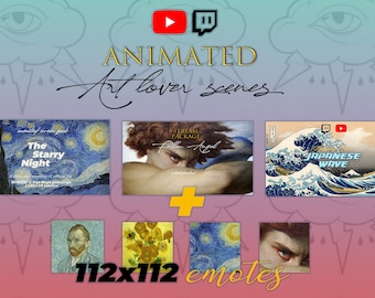 Art Lover animated streaming scenes - Starting soon | BRB | Ending Soon| Offline - Twitch/Youtube