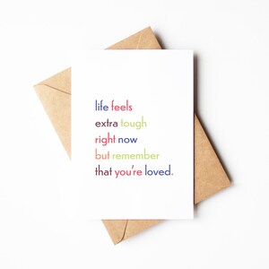 Carte de voeux, carte bien pensée pour un ami, souvenir de soutien pour un être cher, souvenir d'amour unique fait main