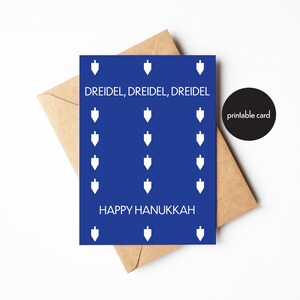 Carte imprimable Happy Hanoukka, souvenir de fête juive, carte de voeux Fête des lumières, Menorah