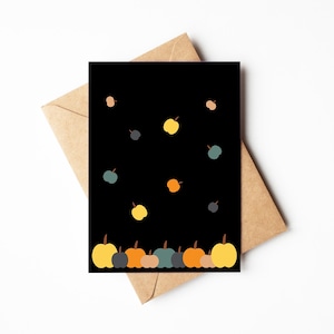 Cueillette de citrouilles, Météo des pulls, Saison des récoltes, Ambiance automnale, Carte de voeux vierge, Cadeau de Thanksgiving, Idée cadeau pour professeur, Cadeau attentionné