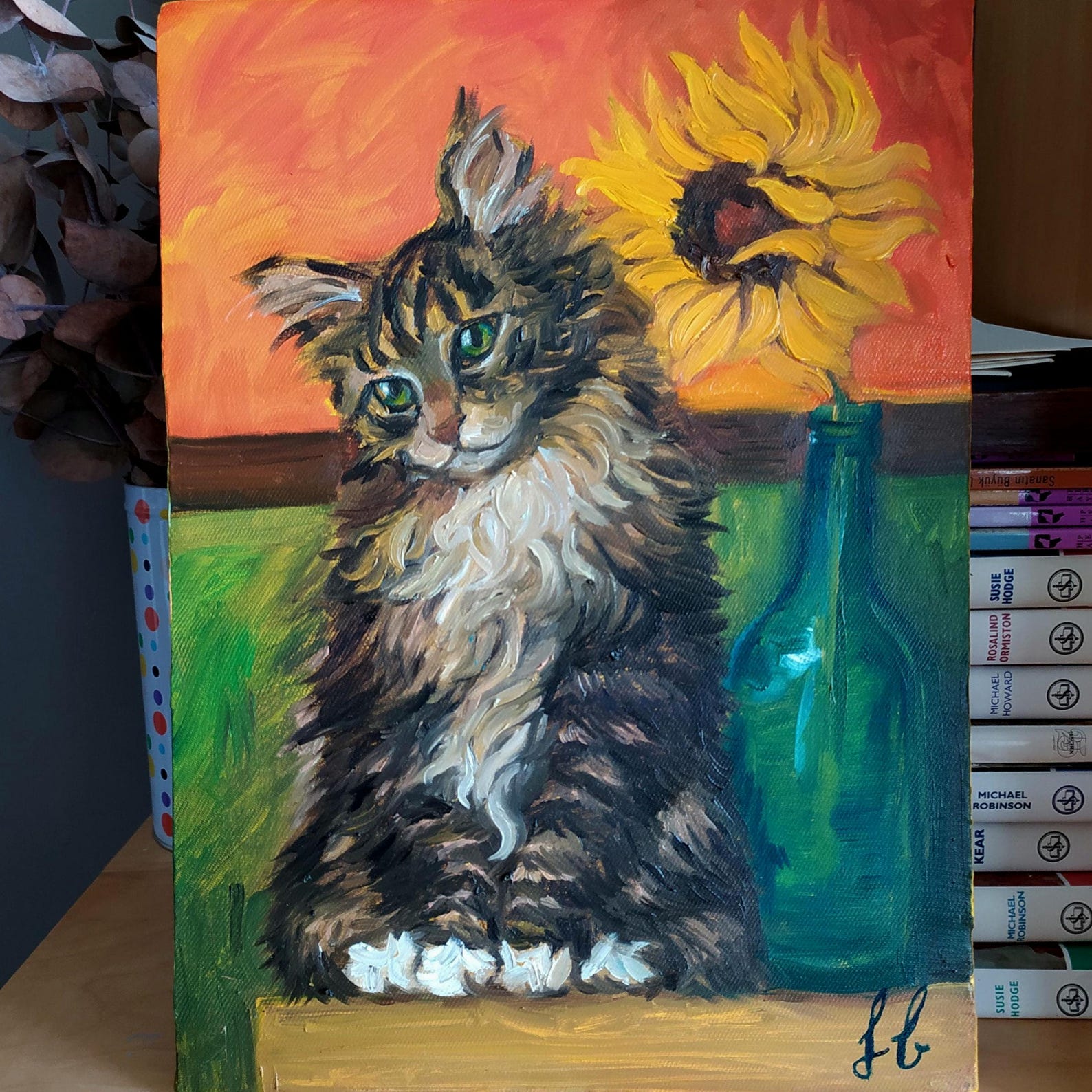 Tabby Cat Original Oil Painting on Canvas - Etsy