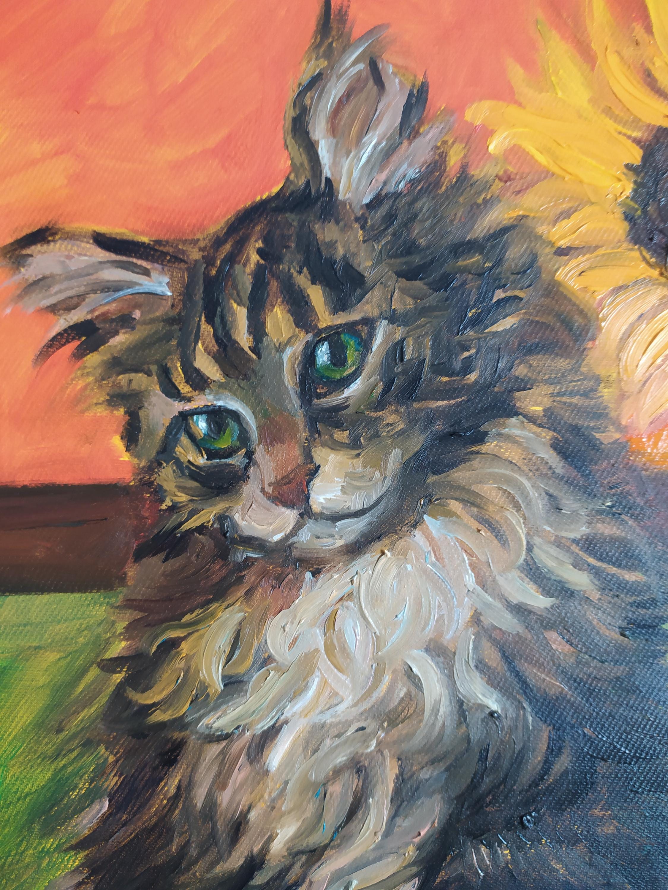 Tabby Cat Original Oil Painting on Canvas - Etsy