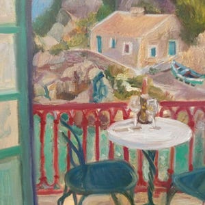 Sea House Still life Original Oil painting on 25×35cm streched Canvas
