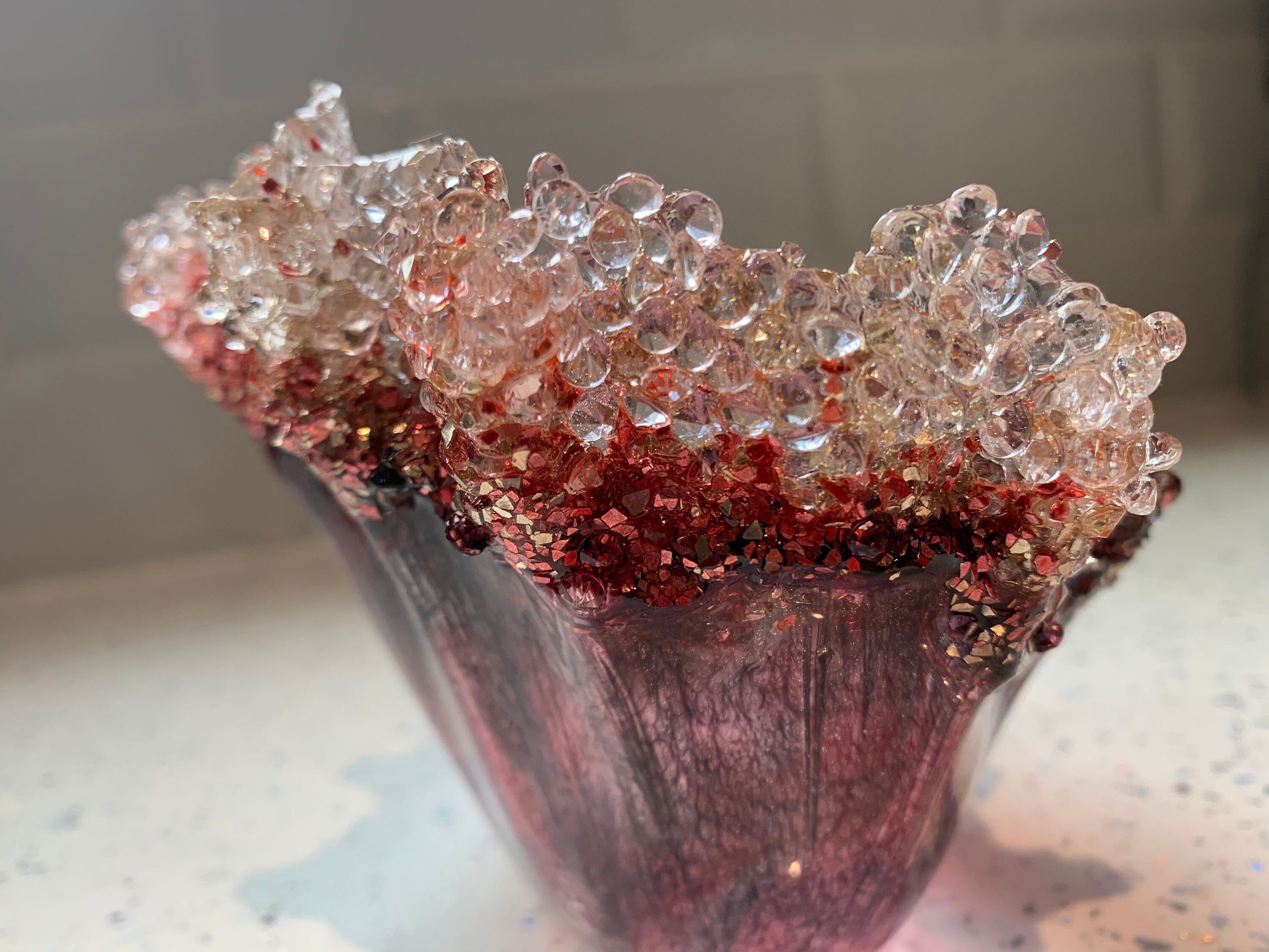 Trinket Bowl / Resin Sculpture. Handmade Resin Bowl. Etsy