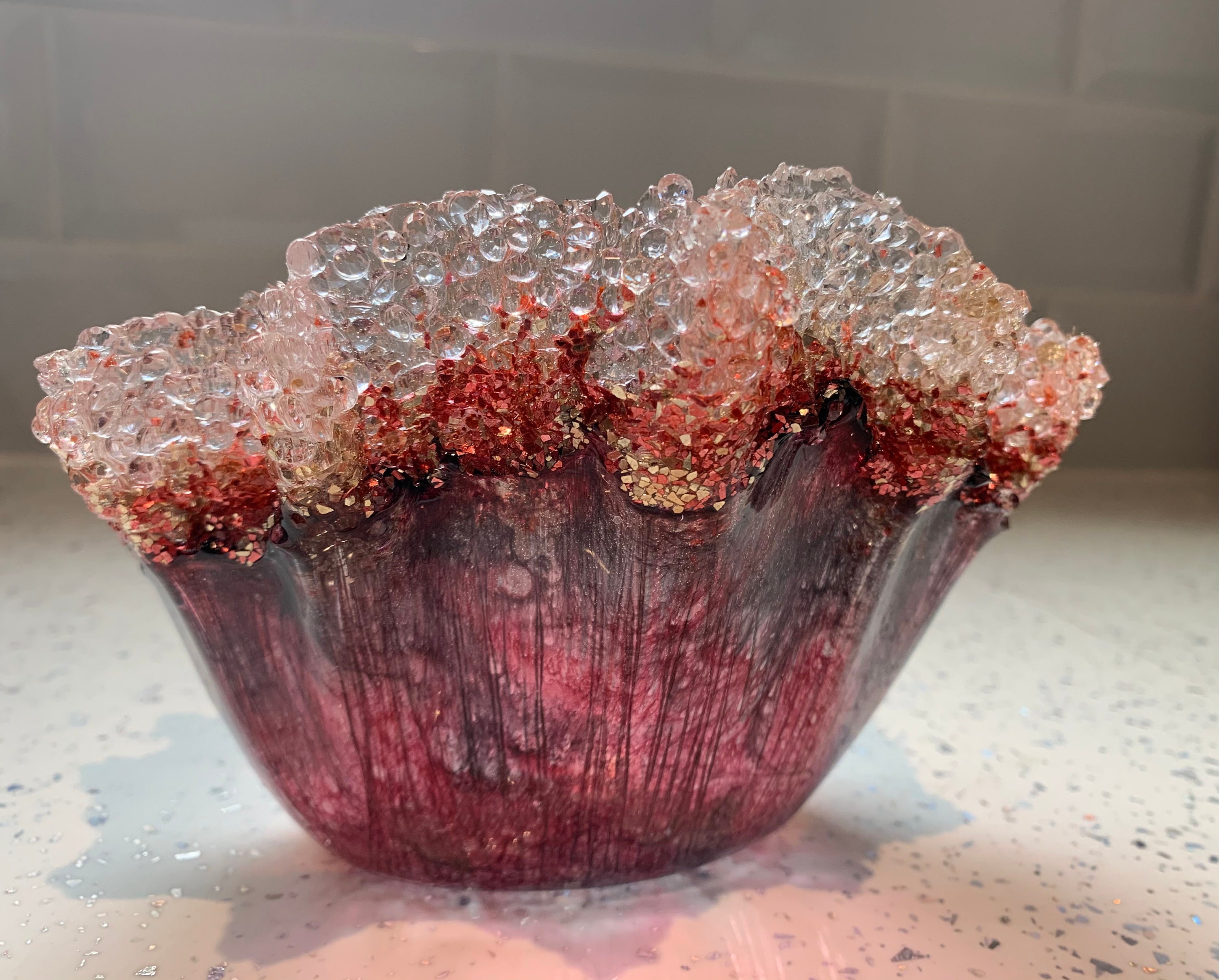 Trinket Bowl / Resin Sculpture. Handmade Resin Bowl. Etsy