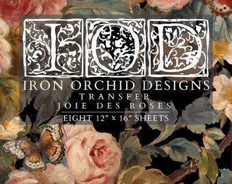 A New IOD Transfer Joie des Roses Iron Orchid Designs Decor Transfer