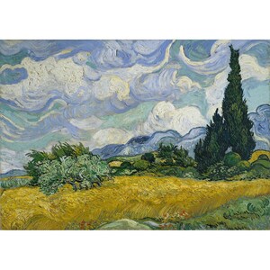 Wheatfield with Cypress A1 Size - Mint by Michelle Decoupage Paper - Furniture Decoupage Paper