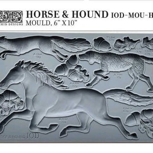 IOD Mould Horse & Hound Iron Orchid Designs Decor Mould