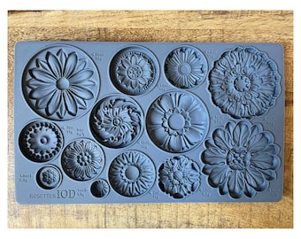 IOD Mould Rosettes Iron Orchid Designs Decor Mould