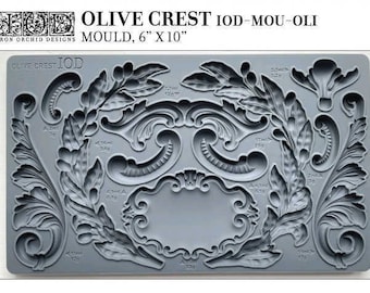 IOD Mould Olive Crest Iron Orchid Designs Decor Mould