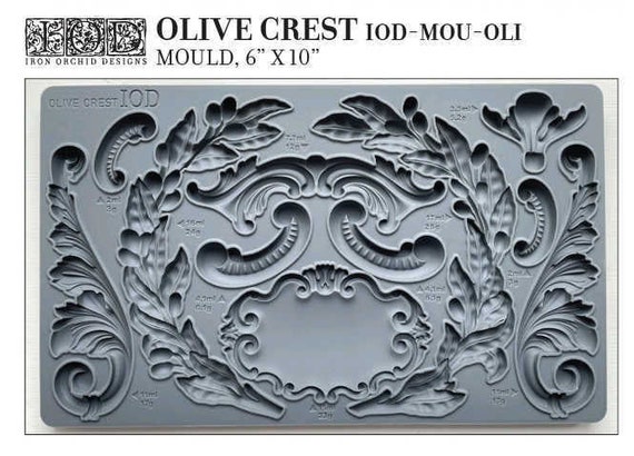 IOD Mould Olive Crest Iron Orchid Designs Decor Mould 