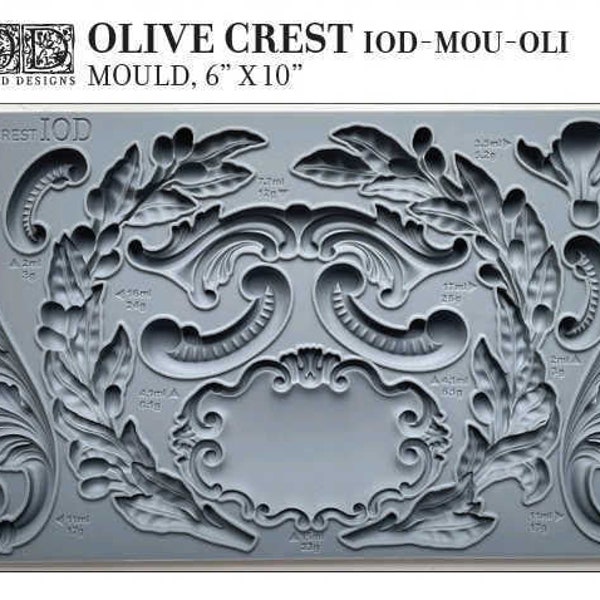 IOD Mould Olive Crest Iron Orchid Designs Decor Mould