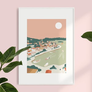 JEZERA Murter Island PRINT, Croatia Wall Art, Croatia Poster, Travel Art Illustration, Murter Art, A5 A4 A3, Summer Tropical Home Decor