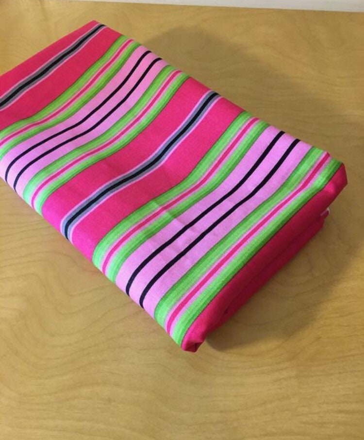 Hot Pink and White Awning Stripe - Lendable Linens