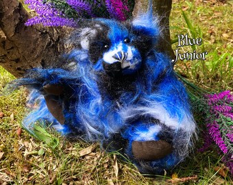 Blue Junior ~ Handmade jointed artist teddy bear plush, from 'Faery Tales' bears OOAK