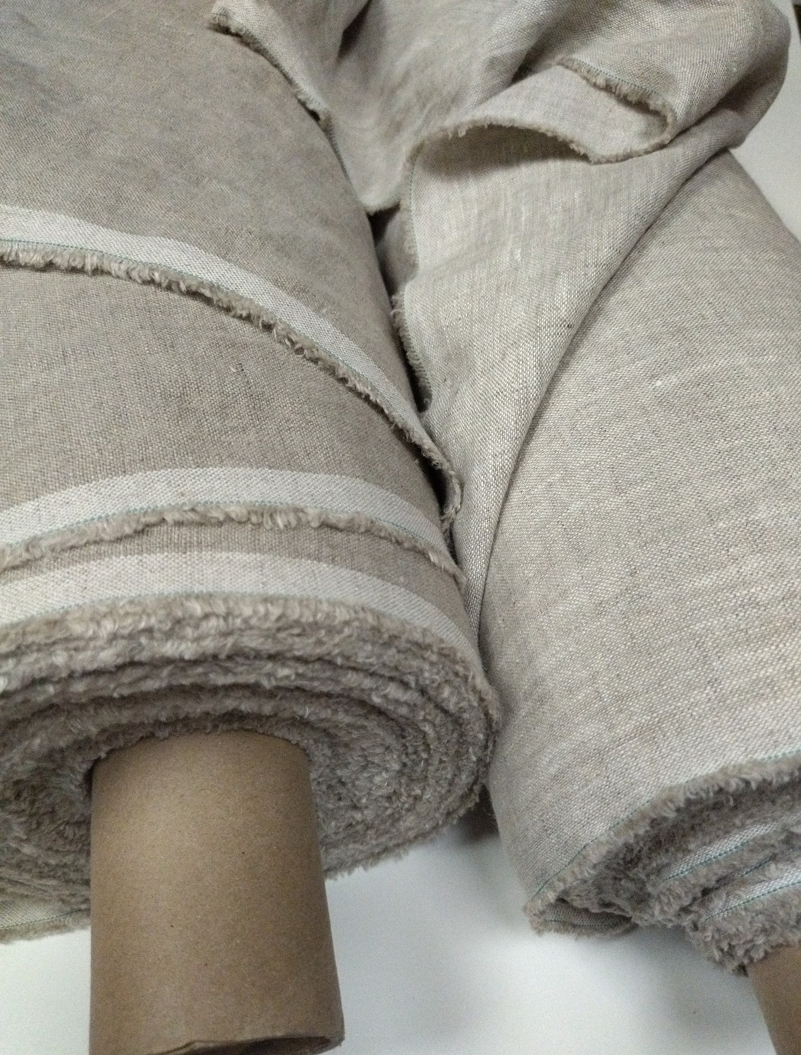 Undyed linen fabric by the yard/meter. Stonewashed softened Etsy
