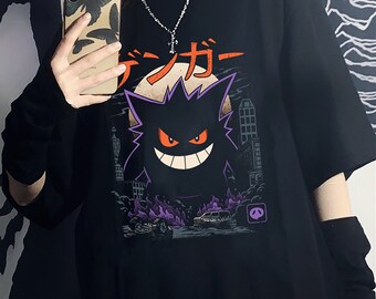Gengar KAIJU Pokemon Style T-Shirt MULTI COLOR 100/% Cotton Worldwide Shipping