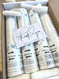 4 x Biodegradable Confetti Cannons, (20cm), white confetti, wedding cannon.