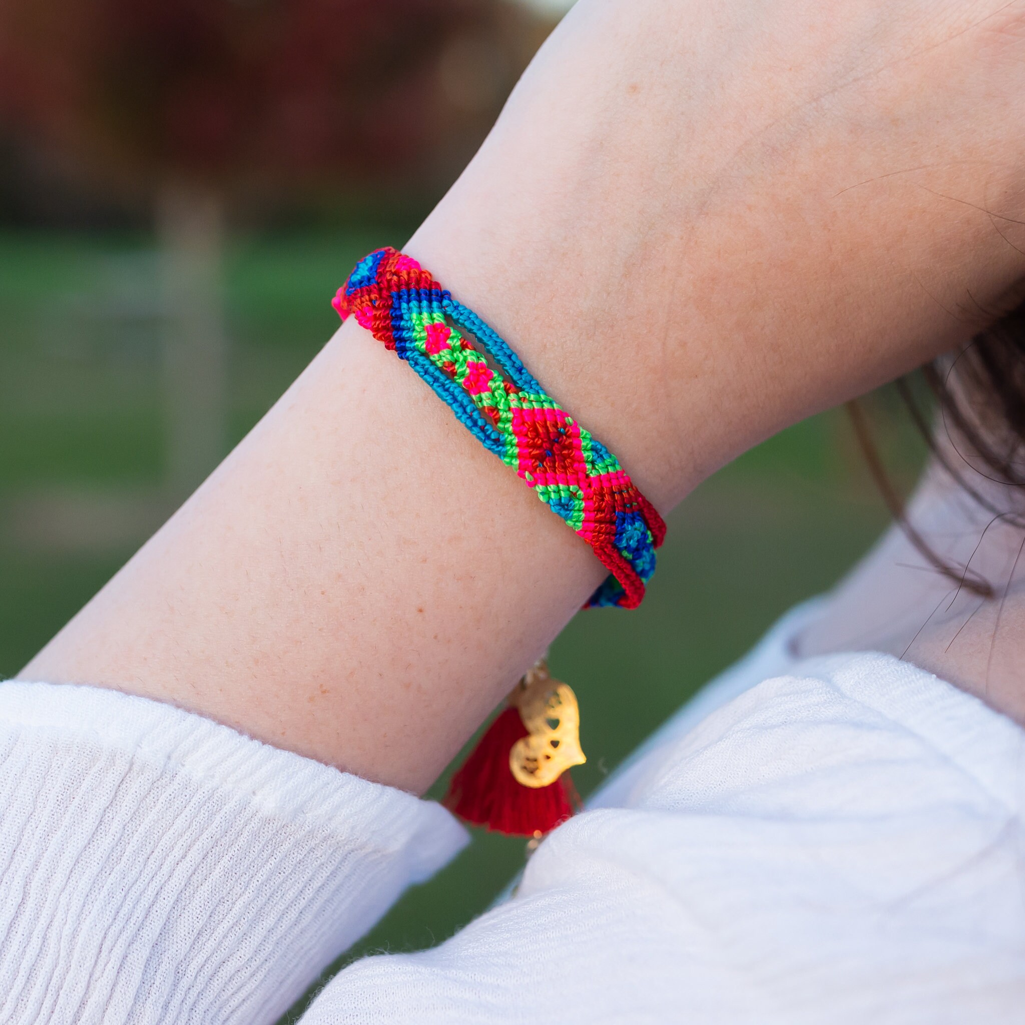 Mexican Friendship Bracelet Trendy Ethnic Bracelet Charms Etsy