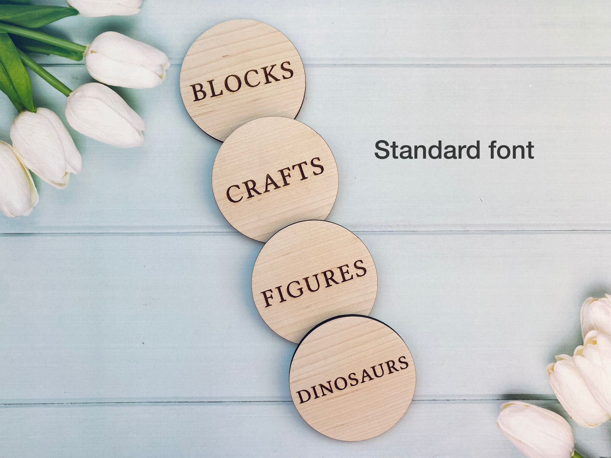 Wooden Toy Box Labels Storage Labels Playroom Decor Etsy