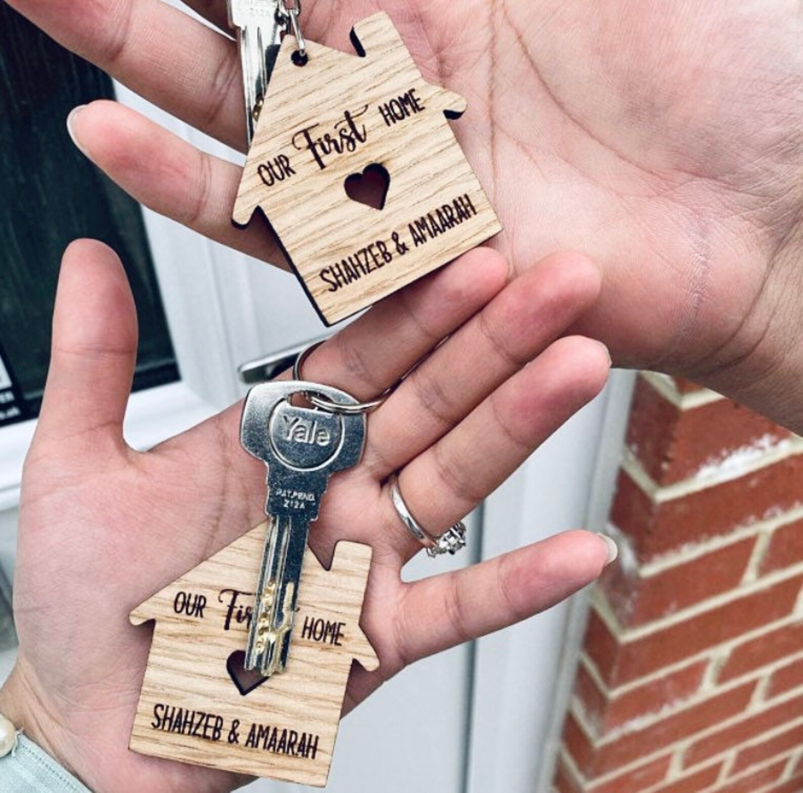 Our First Home Keyring Key Chain Moving House First Home Etsy UK