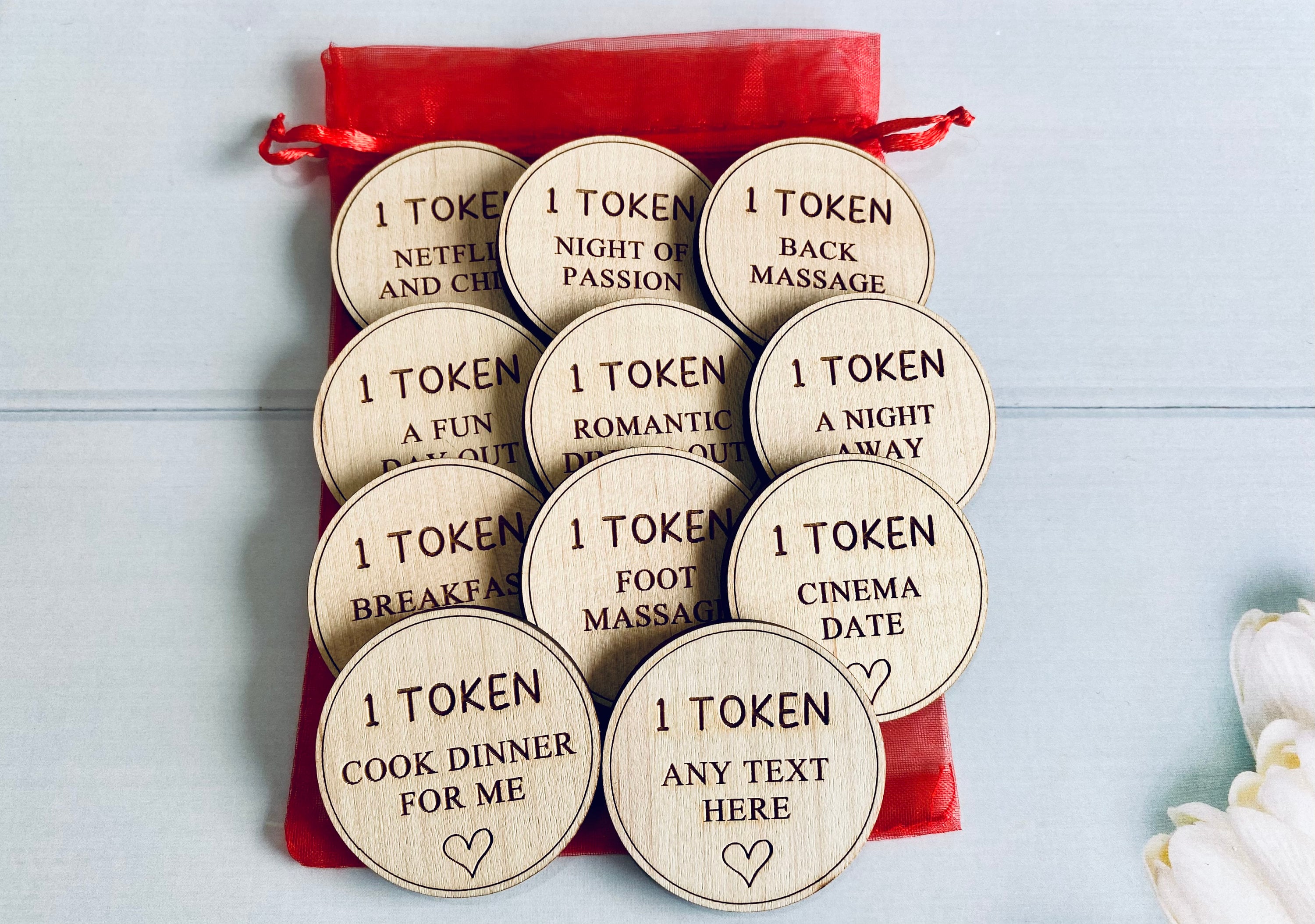 Valentines Love Tokens Sex Tokens Bedroom Tokens Game image