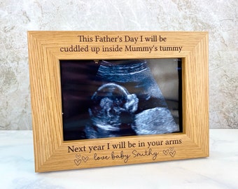 First Fathers Day Photo Frame From The Bump, Personalised Fathers Day Gift From Baby, Personalised Photo Frame For Daddy, Pregnancy Gifts