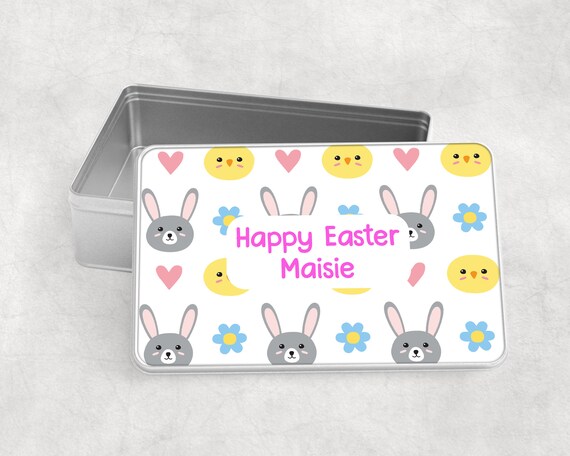 Personalised Easter Tin, Easter Baking Box, Easter Gifts for Kids