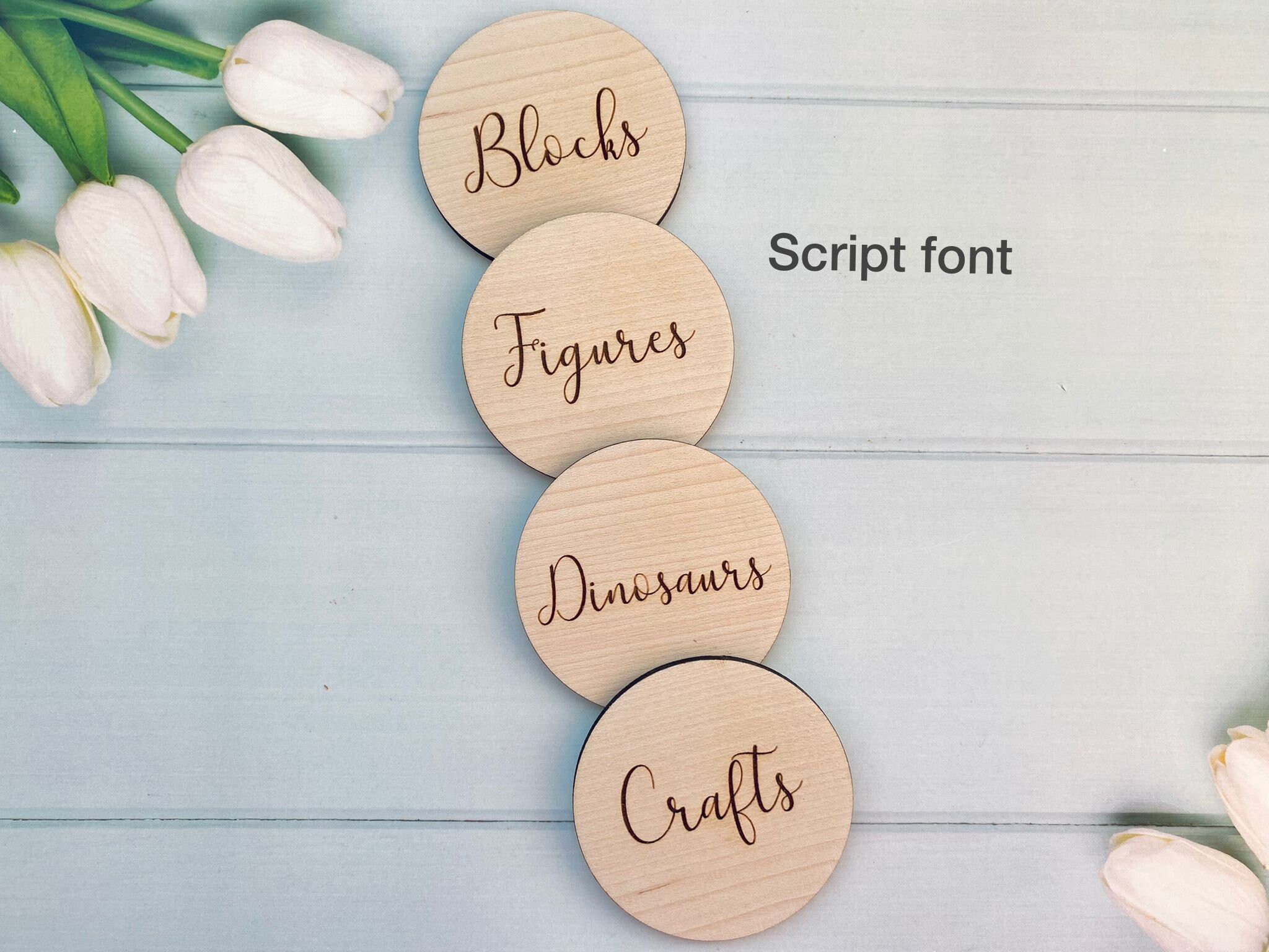 Wooden Toy Box Labels Storage Labels Playroom Decor Etsy