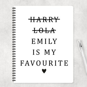Cuaderno personalizado de mi hijo favorito, mi hijo favorito, regalos divertidos, para mamá, para papá, día del padre, día de la madre, regalos de cumpleaños