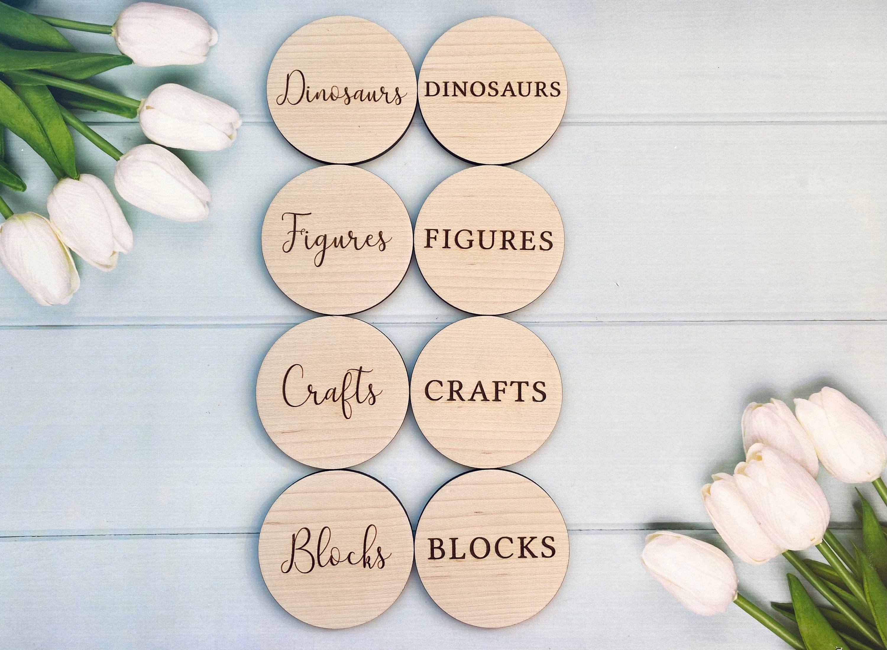 Wooden Toy Box Labels Storage Labels Playroom Decor Etsy
