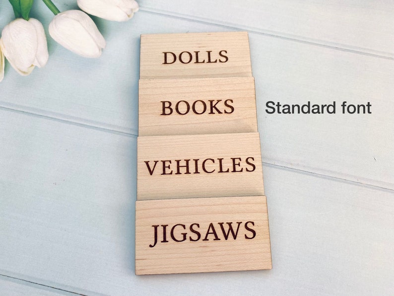 Wooden Toy Box Labels Storage Labels Playroom Decor Etsy