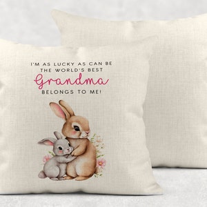 Cojín de la abuela, funda de almohada personalizada del Día de las Madres, regalo del bebé, nieta, funda de cojín personalizada para la abuela, gran recuerdo