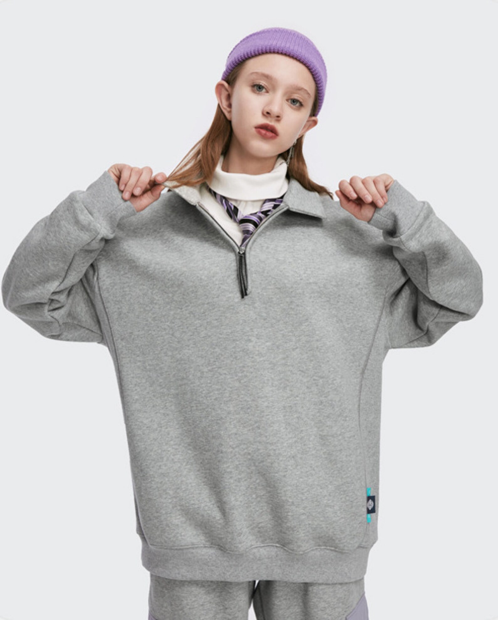 Basic Collared Hoodies Quarter Zip Sweatshirts Unisex Etsy