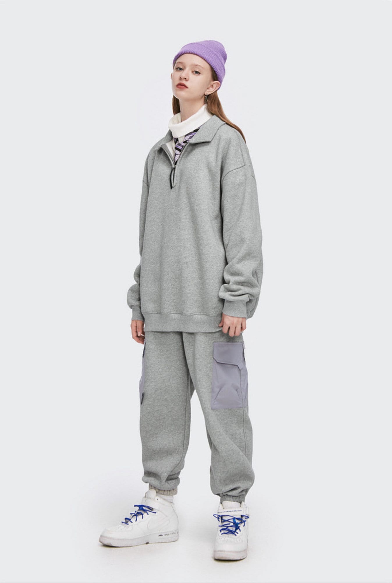 Basic Collared Hoodies Quarter Zip Sweatshirts Unisex Etsy